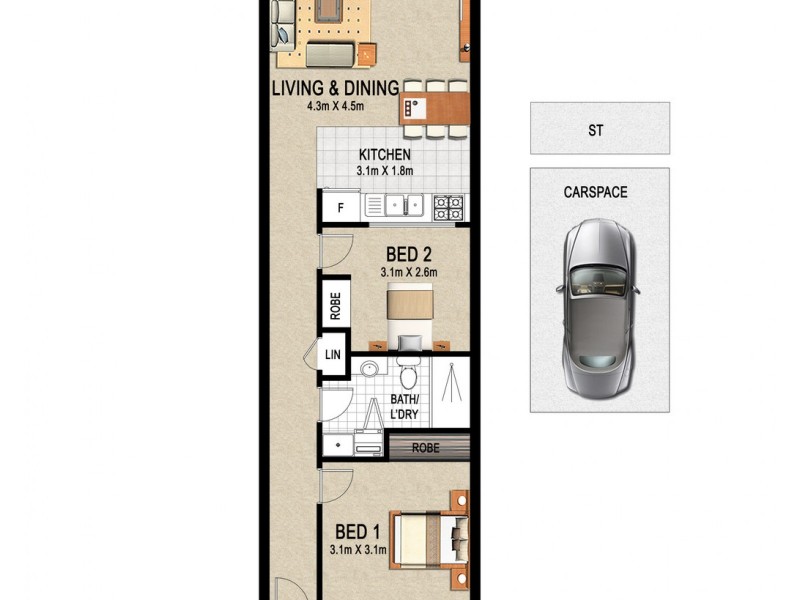 209/438 Anzac Parade, Kingsford NSW 2032 Floorplan