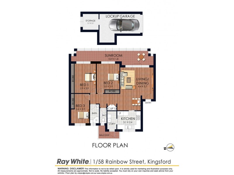 1/58-60 Rainbow Street, Kingsford NSW 2032 Floorplan