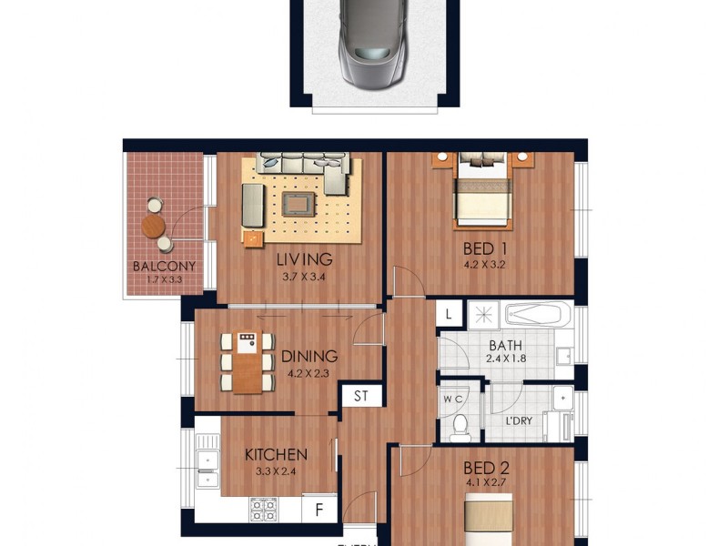 8/32 Rainbow Street, Kingsford NSW 2032 Floorplan