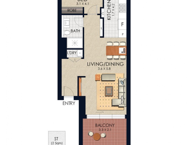 5312/6 Tung Hop Street, Waterloo NSW 2017 Floorplan