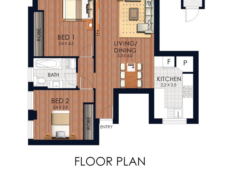 72/56 Anzac Parade, Kensington NSW 2033 Floorplan