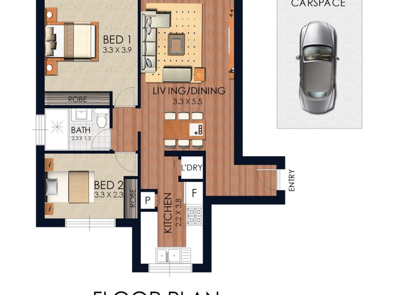 2/1 Gray Crescent, Eastlakes NSW 2018 Floorplan