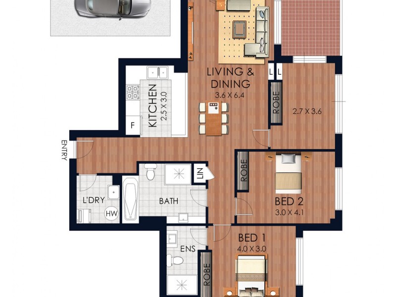 36/42 Harbourne Road, Kingsford NSW 2032 Floorplan