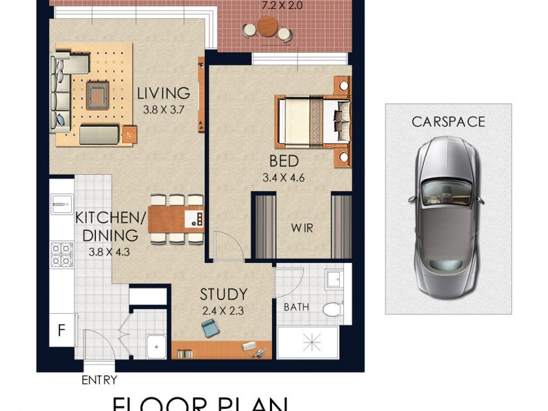309/10 Hilly Street, Mortlake NSW 2137 Floorplan