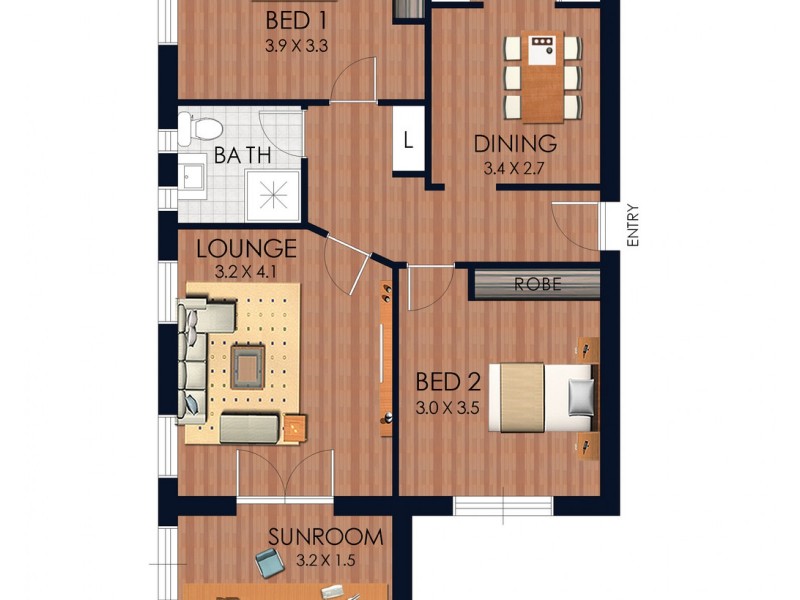 2/16B Meeks Street, Kingsford NSW 2032 Floorplan