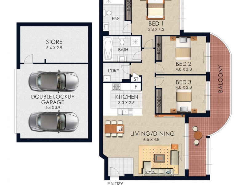 82/255 Anzac Parade, Kingsford NSW 2032 Floorplan