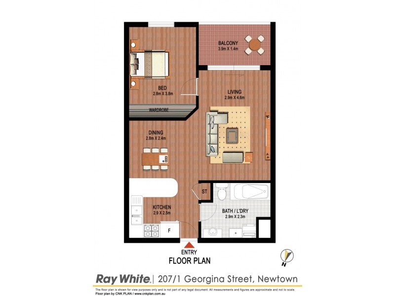 207/1 Georgina Street, Newtown NSW 2042 Floorplan