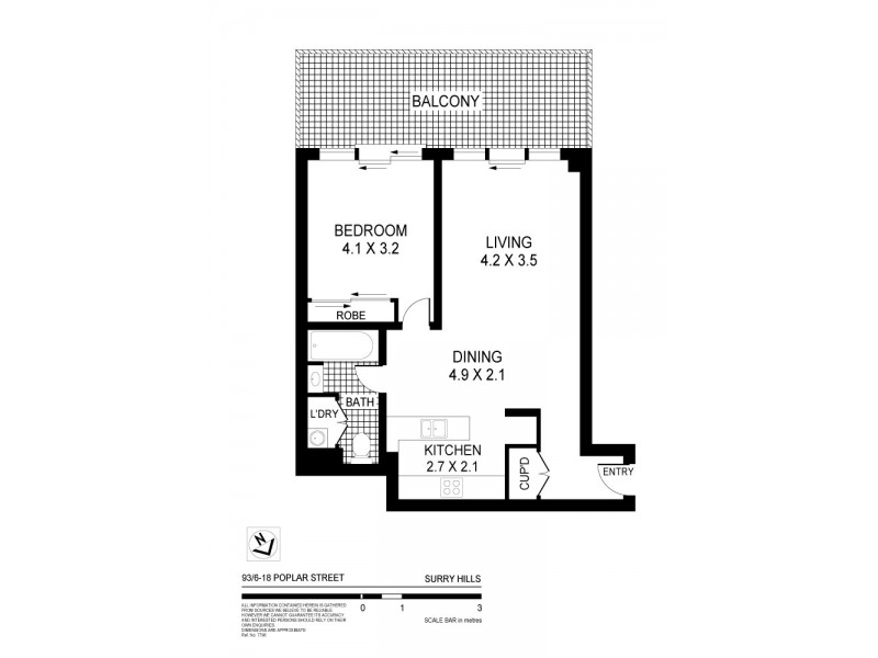 93/6-18 Poplar Street, Surry Hills NSW 2010 Floorplan
