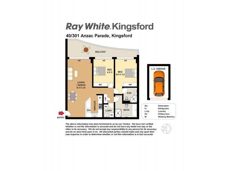 40/301-303 Anzac parade, Kingsford NSW 2032 Floorplan