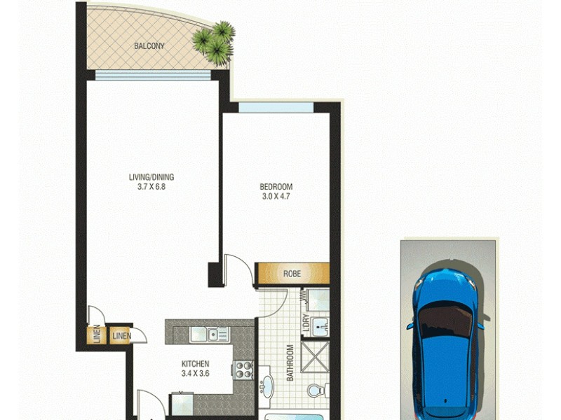 630/83-93 Dalmeny Avenue, Rosebery NSW 2018 Floorplan