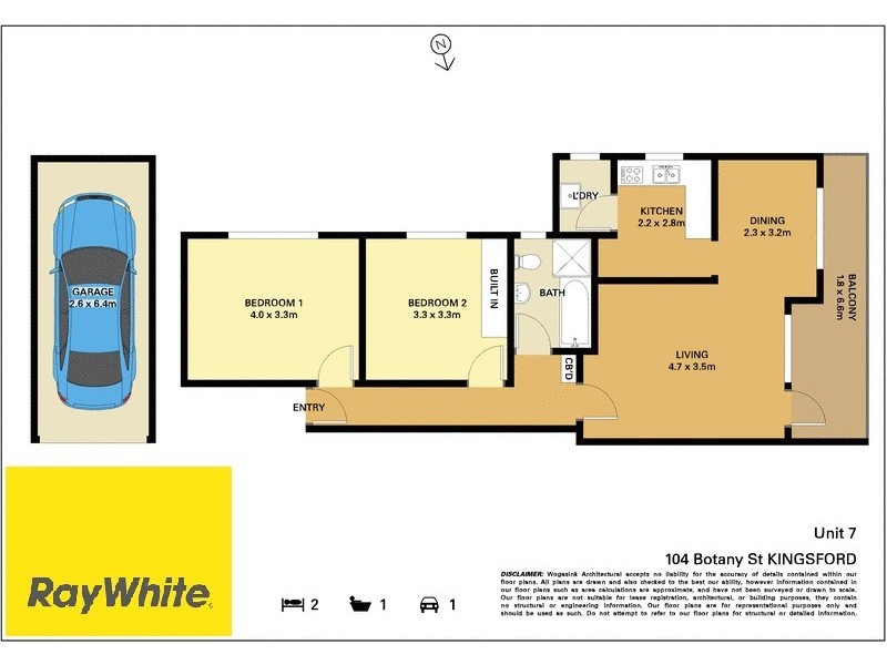 Garage 7/104 Botany Street, Kingsford NSW 2032 Floorplan