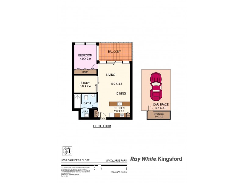 A 508/2 Saunders Close, Macquarie Park NSW 2113 Floorplan