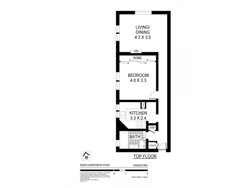 8/208 Gardeners Road, Kingsford NSW 2032 Floorplan