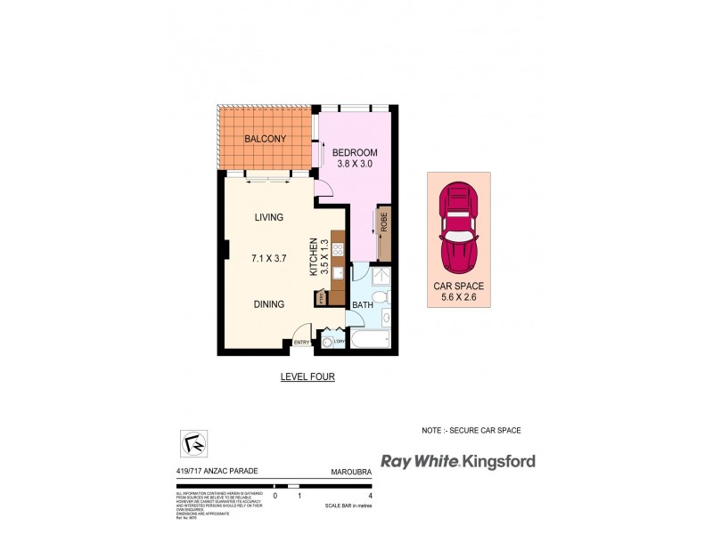 419/717 Anzac parade, Maroubra NSW 2035 Floorplan