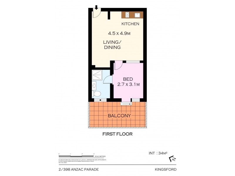 2/398-402 Anzac Parade, Kingsford NSW 2032 Floorplan