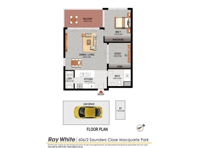 606/2 Saunders Close, Macquarie Park NSW 2113 Floorplan