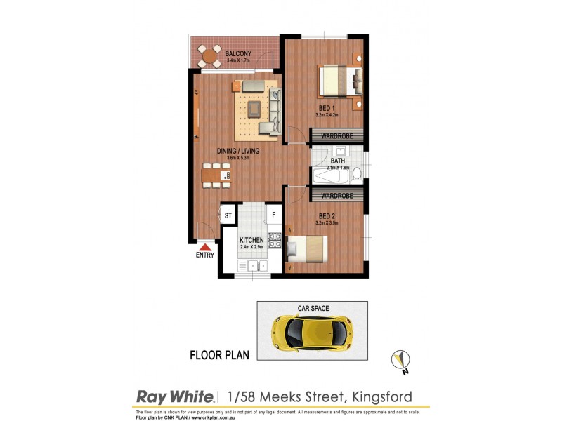 1/58 Meeks Street, Kingsford NSW 2032 Floorplan