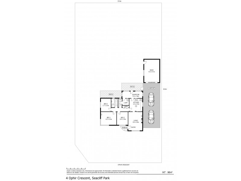 4 Ophir Crescent, Seacliff Park SA 5049 Floorplan