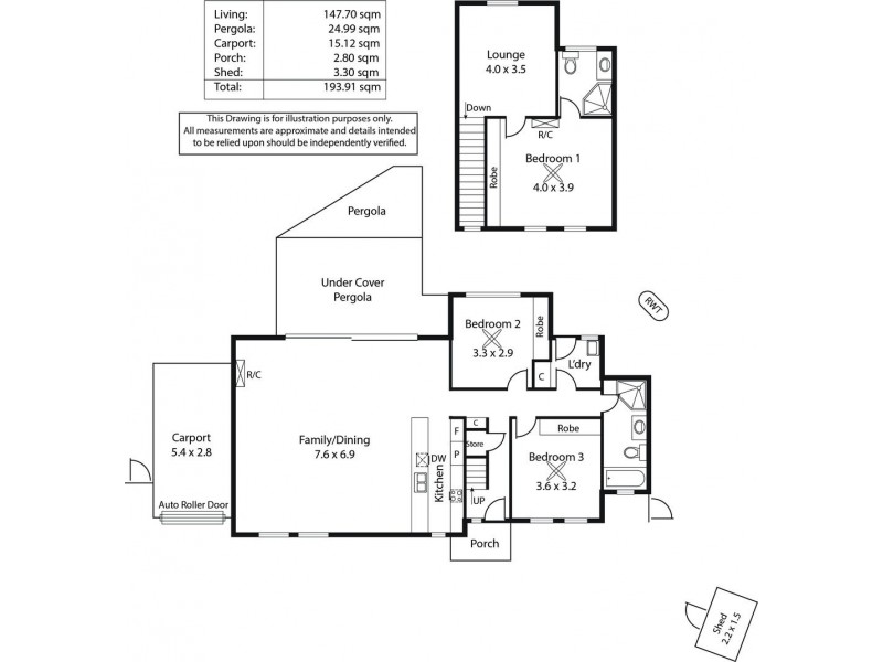 1A Salrak Avenue, Marion SA 5043 Floorplan