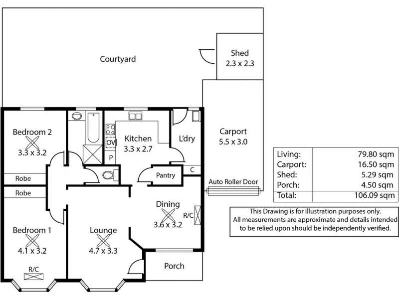 2/16 Stewart Street, South Brighton SA 5048 Floorplan