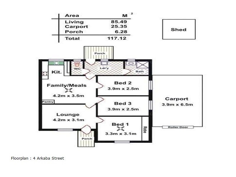 4 and 6 Arkaba Street, Taperoo SA 5017 Floorplan