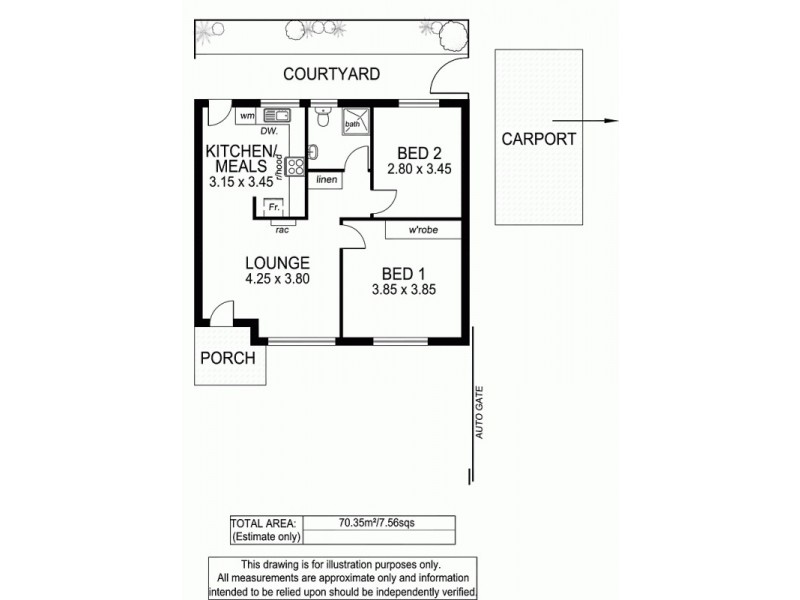 3/30A The Crescent, Brighton SA 5048 Floorplan