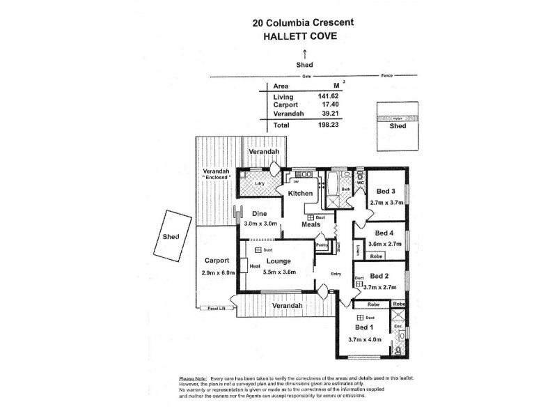 20 Columbia Crescent, Hallett Cove SA 5158 Floorplan