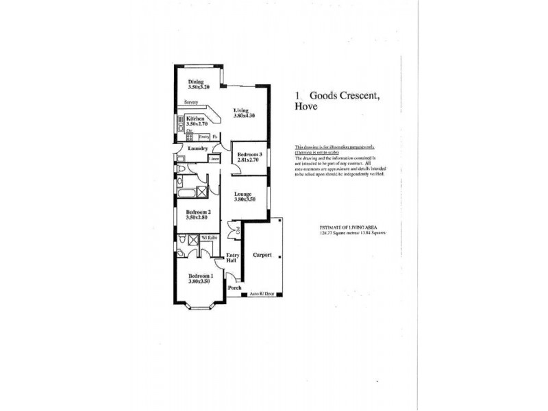 1 Goods Crescent, Hove SA 5048 Floorplan
