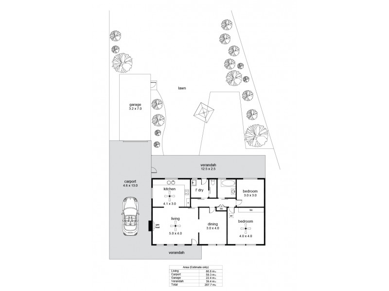 2 Spring Street, Seacombe Gardens SA 5047 Floorplan