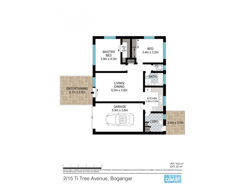 2/15 Ti Tree Avenue, Bogangar NSW 2488 Floorplan