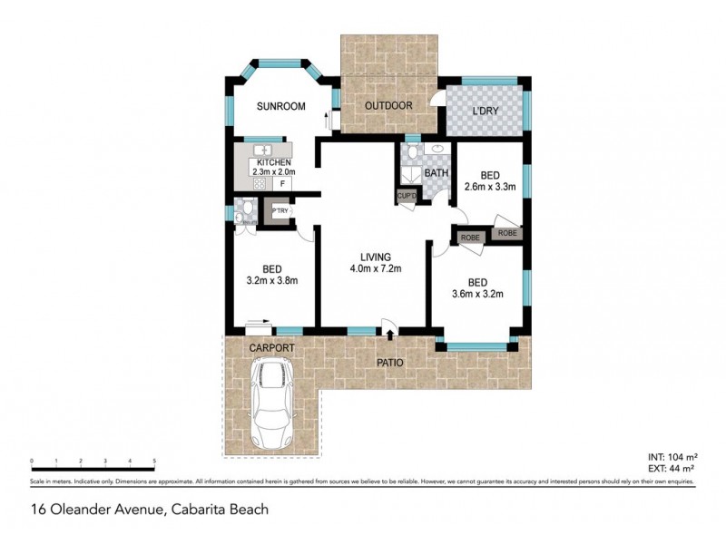16 Oleander Avenue, Cabarita Beach NSW 2488 Floorplan