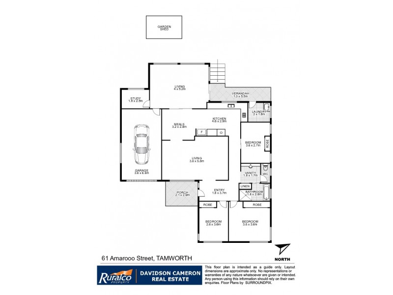 61 Amaroo Drive, Tamworth NSW 2340 Floorplan