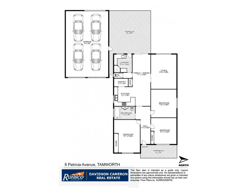 8 Patricia Avenue, Tamworth NSW 2340 Floorplan