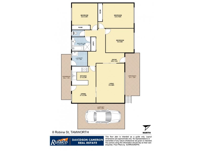 8 Robina Street, Tamworth NSW 2340 Floorplan