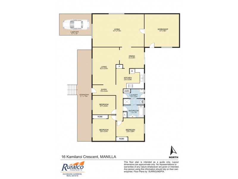 16 Kamilaroi Crescent, Manilla NSW 2346 Floorplan