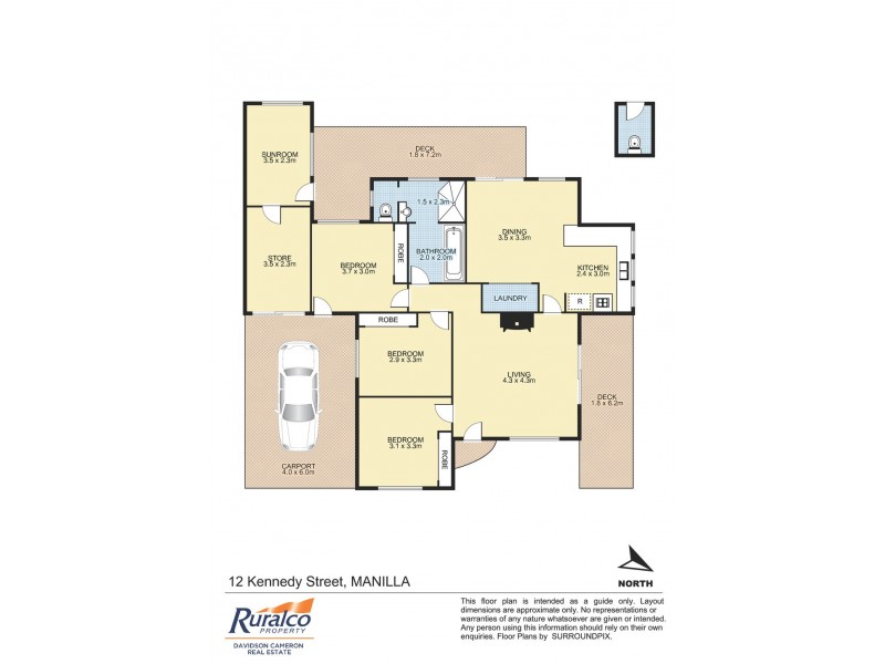 12 Kennedy Street, Manilla NSW 2346 Floorplan