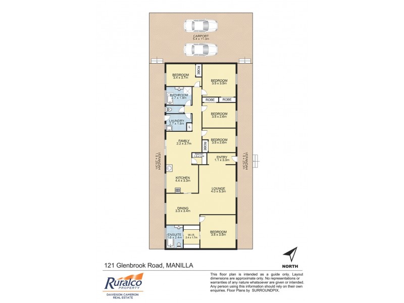 121 Glenbrook Road, Manilla NSW 2346 Floorplan
