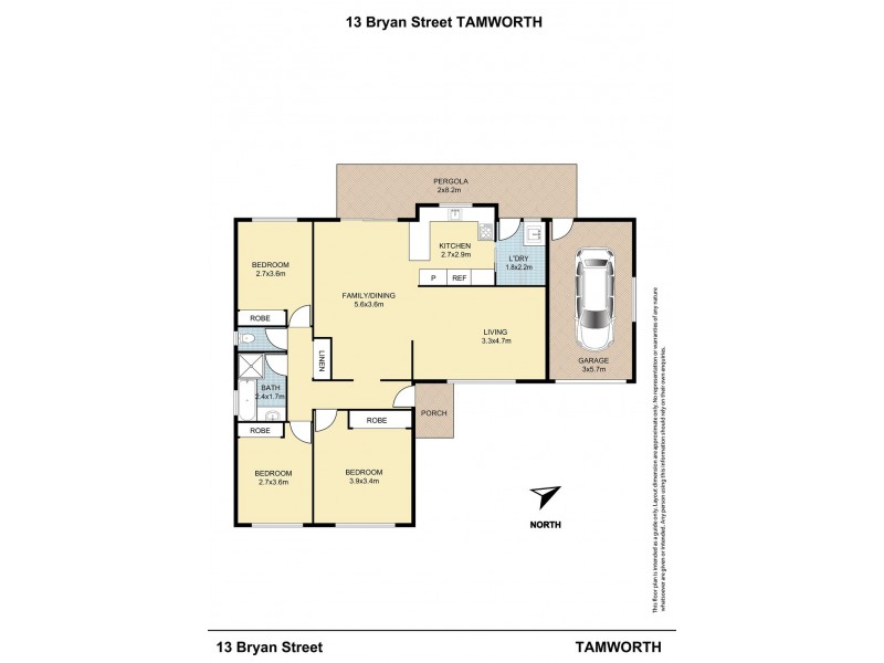 13 Bryan Street, Tamworth NSW 2340 Floorplan