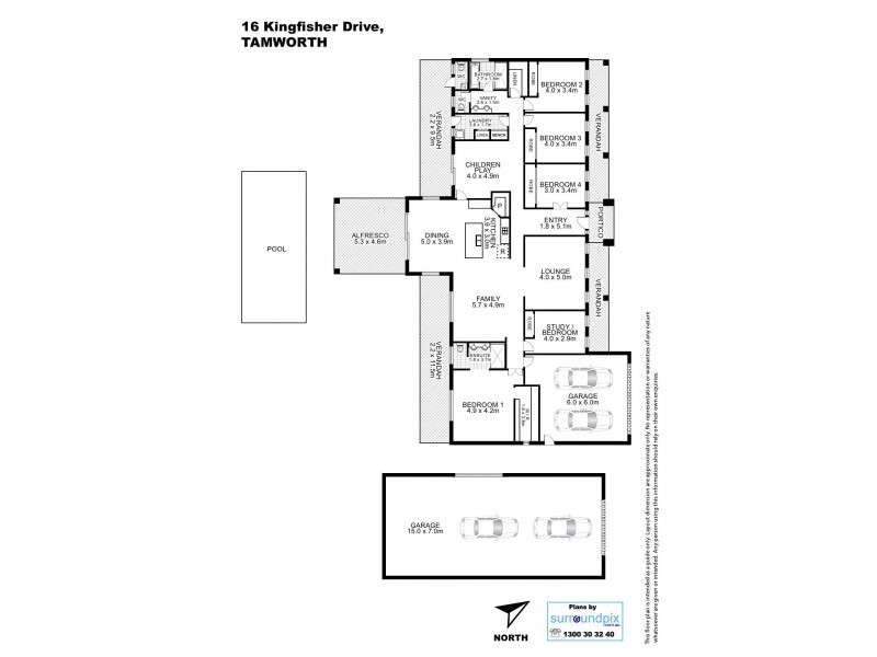 16 Kingfisher Drive, Moore Creek NSW 2340 Floorplan