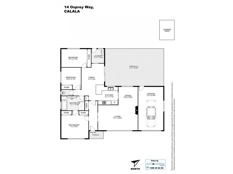 14 Osprey Way, Tamworth NSW 2340 Floorplan