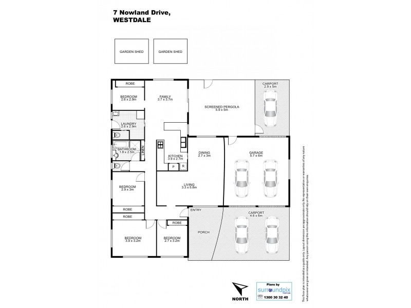 7 Nowland Crescent, Westdale NSW 2340 Floorplan
