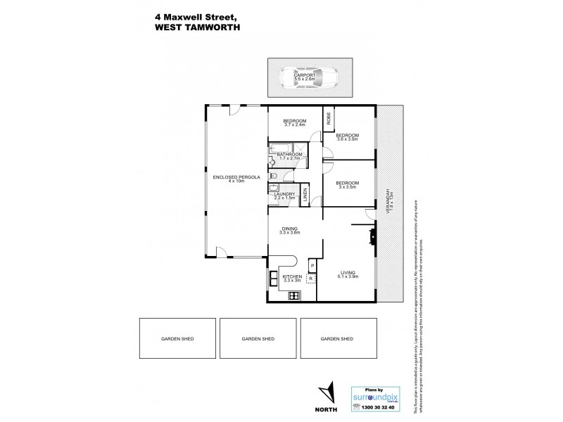 4 Maxwell Street, Tamworth NSW 2340 Floorplan