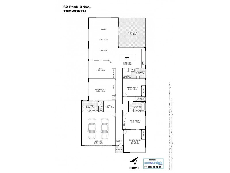 62 Peak Drive, Tamworth NSW 2340 Floorplan