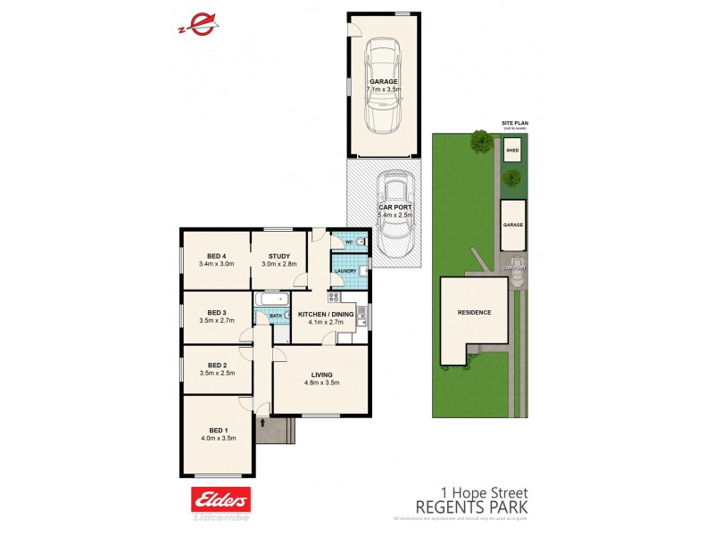 1 HOPE STREET, Regents Park NSW 2143 Floorplan