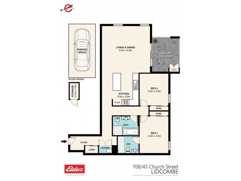 708/43 Church Street, Lidcombe NSW 2141 Floorplan