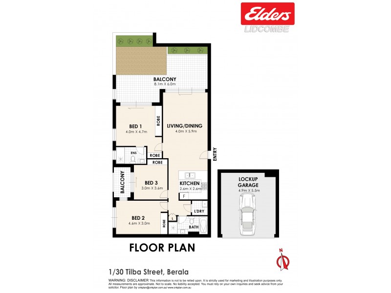 1/30-32 TILBA STREET, Berala NSW 2141 Floorplan
