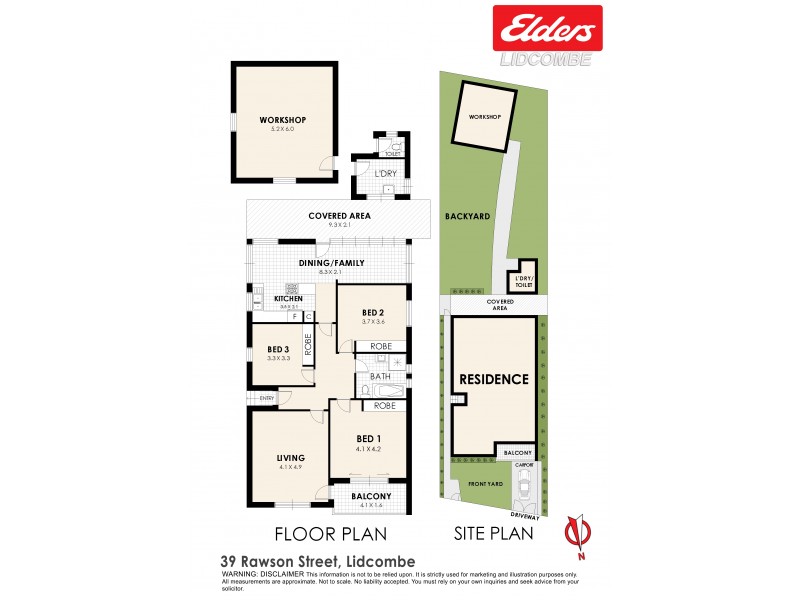 39 RAWSON STREET, Lidcombe NSW 2141 Floorplan