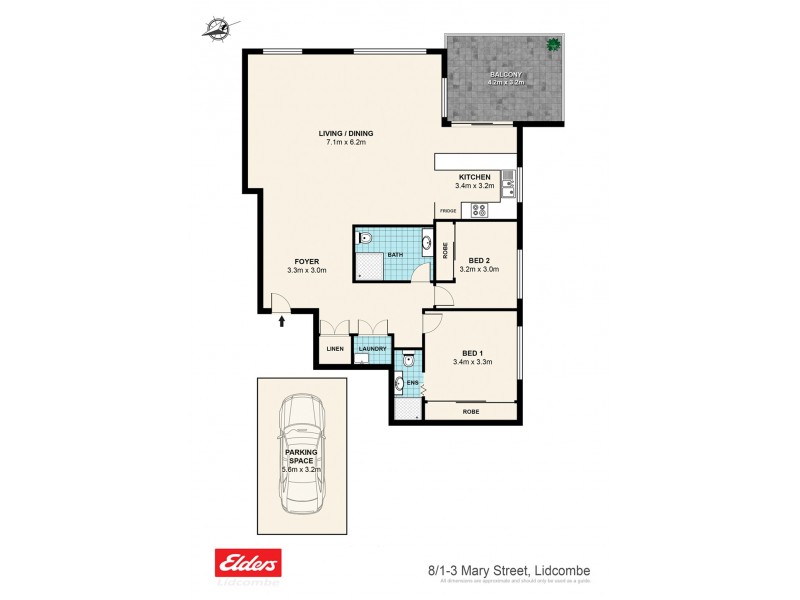 8/1-3 Mary Street, Lidcombe NSW 2141 Floorplan