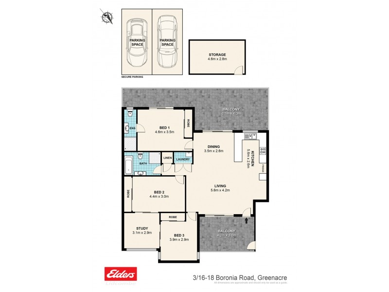 3 /16 – 18 BORONIA ROAD, Greenacre NSW 2190 Floorplan