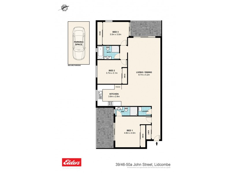 39/46-50A JOHN STREET, Lidcombe NSW 2141 Floorplan